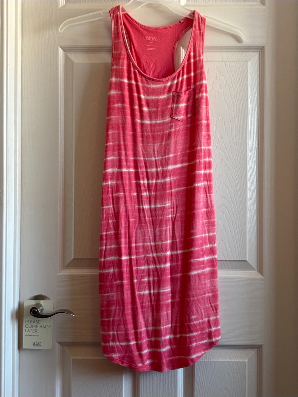 Gilligan & O'Malley Pink Striped Maxi Tank Dress